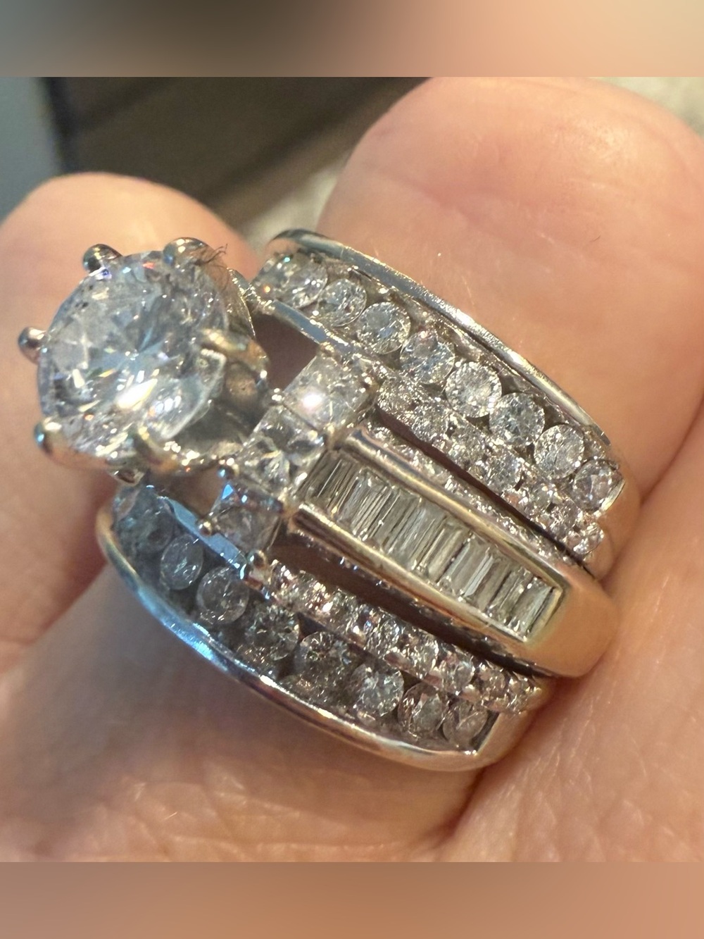 Diamond Bridal Set 14kt & 18kt appraised at $10,500